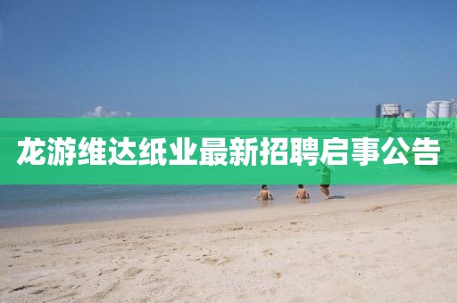 龙游维达纸业最新招聘启事公告