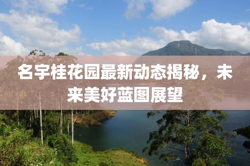 名宇桂花园最新动态揭秘，未来美好蓝图展望