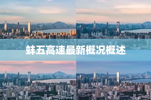 蚌五高速最新概况概述