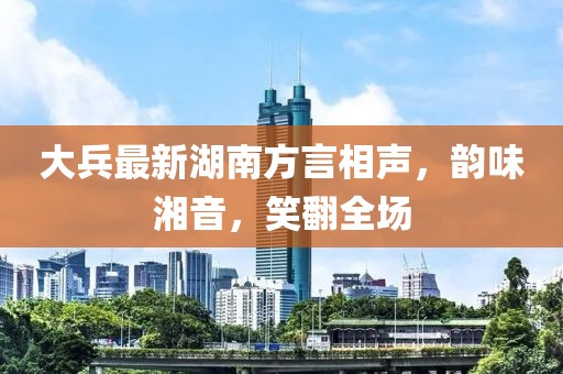 大兵最新湖南方言相声，韵味湘音，笑翻全场