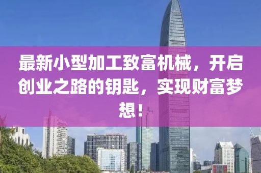 最新小型加工致富机械，开启创业之路的钥匙，实现财富梦想！