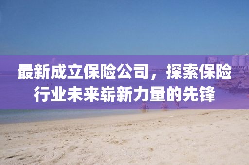 最新成立保险公司，探索保险行业未来崭新力量的先锋