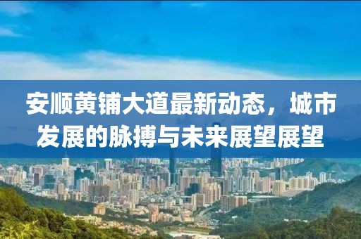 安顺黄铺大道最新动态，城市发展的脉搏与未来展望展望