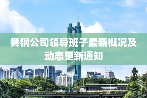 舞钢公司领导班子最新概况及动态更新通知