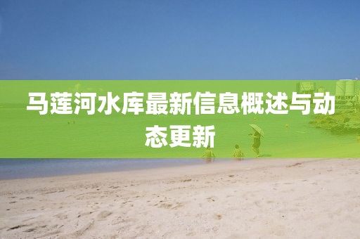 马莲河水库最新信息概述与动态更新