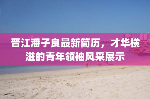 晋江潘子良最新简历，才华横溢的青年领袖风采展示