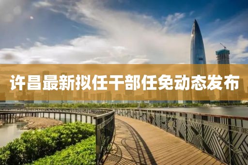 许昌最新拟任干部任免动态发布