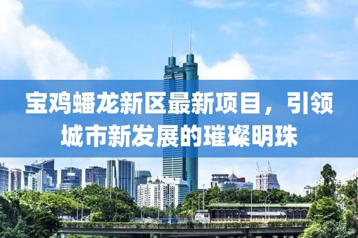 宝鸡蟠龙新区最新项目，引领城市新发展的璀璨明珠