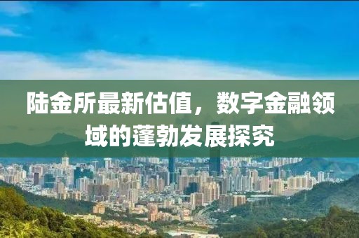 陆金所最新估值，数字金融领域的蓬勃发展探究