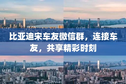 比亚迪宋车友微信群，连接车友，共享精彩时刻