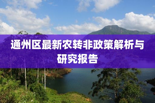 通州区最新农转非政策解析与研究报告