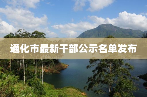 通化市最新干部公示名单发布
