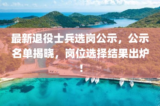 最新退役士兵选岗公示，公示名单揭晓，岗位选择结果出炉！