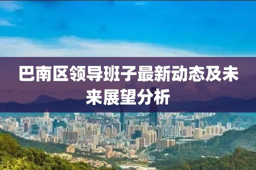 巴南区领导班子最新动态及未来展望分析