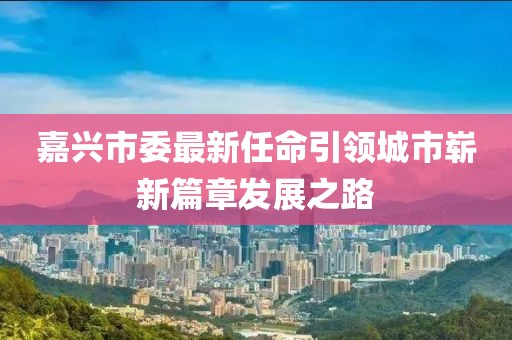 嘉兴市委最新任命引领城市崭新篇章发展之路