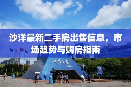 沙洋最新二手房出售信息，市场趋势与购房指南