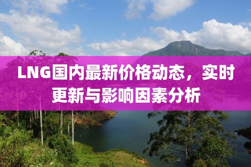 LNG国内最新价格动态，实时更新与影响因素分析