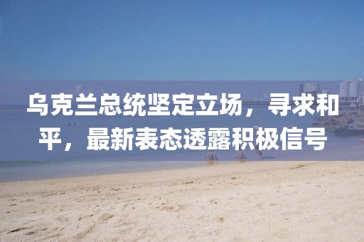 乌克兰总统坚定立场，寻求和平，最新表态透露积极信号