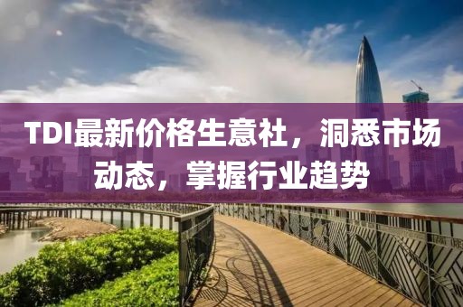 TDI最新价格生意社，洞悉市场动态，掌握行业趋势