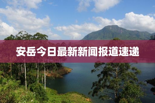 安岳今日最新新闻报道速递