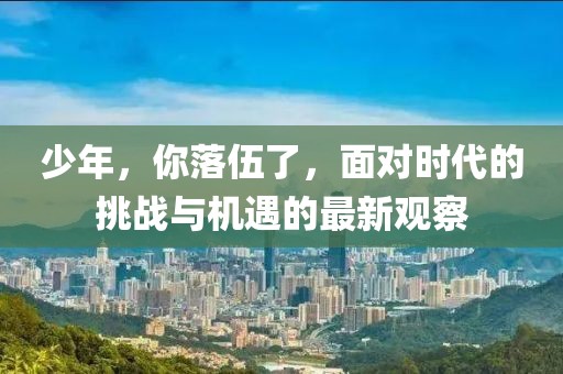 少年，你落伍了，面对时代的挑战与机遇的最新观察
