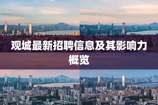 观城最新招聘信息及其影响力概览