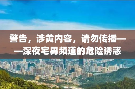 警告，涉黄内容，请勿传播——深夜宅男频道的危险诱惑