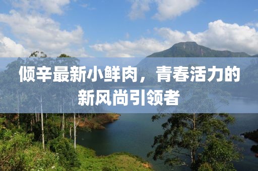 倾辛最新小鲜肉，青春活力的新风尚引领者