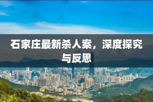 石家庄最新杀人案，深度探究与反思