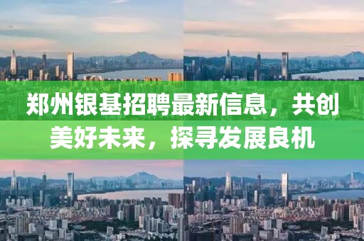 郑州银基招聘最新信息，共创美好未来，探寻发展良机