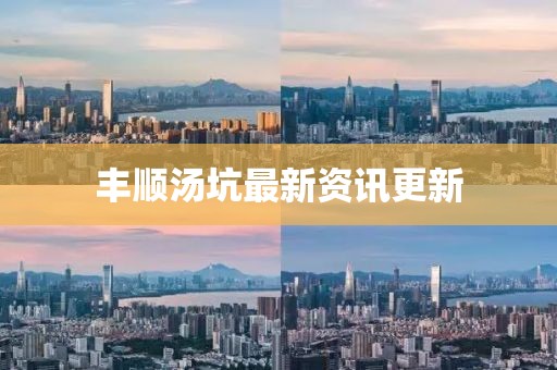 丰顺汤坑最新资讯更新