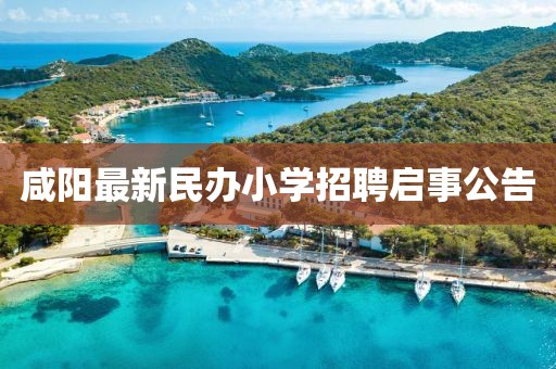 咸阳最新民办小学招聘启事公告