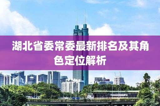 湖北省委常委最新排名及其角色定位解析