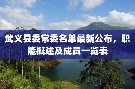 武义县委常委名单最新公布，职能概述及成员一览表