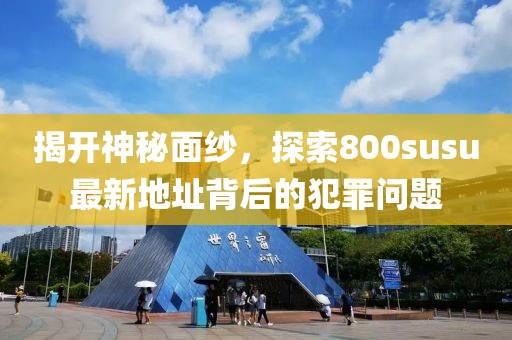 揭开神秘面纱，探索800susu最新地址背后的犯罪问题
