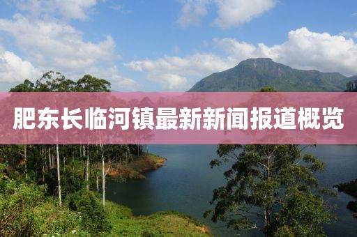 肥东长临河镇最新新闻报道概览