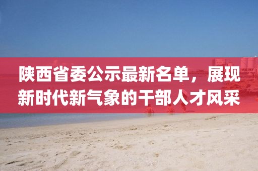 陕西省委公示最新名单，展现新时代新气象的干部人才风采
