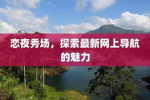 恋夜秀场，探索最新网上导航的魅力