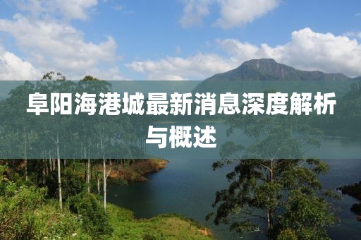 阜阳海港城最新消息深度解析与概述