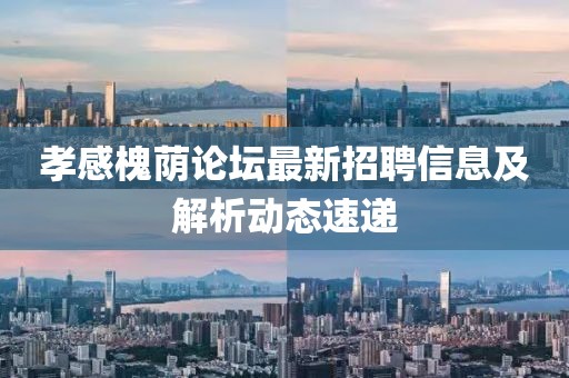 孝感槐荫论坛最新招聘信息及解析动态速递
