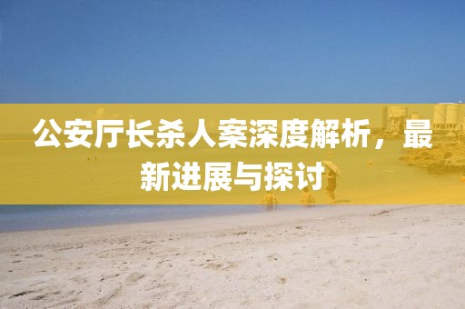公安厅长杀人案深度解析，最新进展与探讨