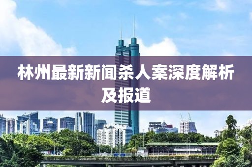 林州最新新闻杀人案深度解析及报道