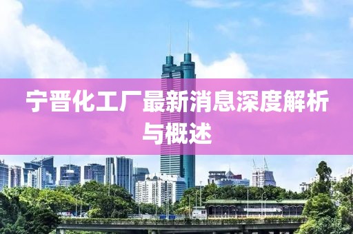 宁晋化工厂最新消息深度解析与概述